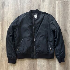 GAP Men's Classic Black Bomber Jacket